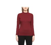 Prime fashions - Ladies Turtle Neck Long Sleeved Stretch Plain Polo Top Womens Jumper (S-M, Wine)