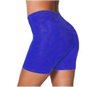 Prime fashions New Ladies Plain Gym Active Summer Cycling Shorts Stretch basic Short Hot pants (M-L, Royal Blue)