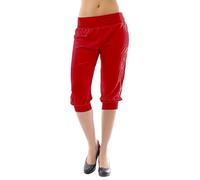 Prime fashions Womens Harem 3/4th Plain Baggy Pants (24-26, Red)