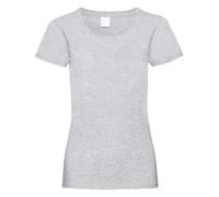 Prime fashions Womens Plain Cotton Valueweight Round Neck Short Sleeves T-Shirt Grey XL