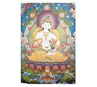 Prime Feng Shui Silk Embroidery Tibetan Vajrasattva Thangka Wall Hanging for Home Décor Thangka Meditation