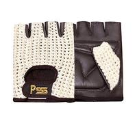 Prime Finger Less Net Cycle Padded Gloves Biker Fitness Gym Body Building Weight Lifting Glove 411 (Brown With White Net, XXL)