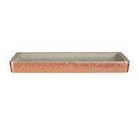 PRIME FURNISHING Neptune Small Rectangular Bathroom Tray Copper and Concrete