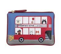 Prime Hide Leather Large Coin Cats on The Move RFID Blocking 2 Credit Card Slots