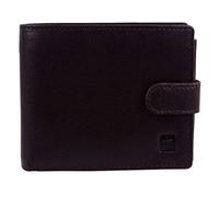 Prime Hide Leather Mens Tri-Fold Coin & Card Wallet - Brown
