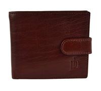 Prime Hide Mens/Gents Stylish Leather Tabbed Wallet Coin Pocket Gift Boxed (Brown)