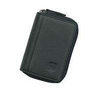 Prime Hide Real Leather RFID Safe Credit Card Holder Wallet Zip Around Fan Style Premium Leathers Mens Womans - Forest Green