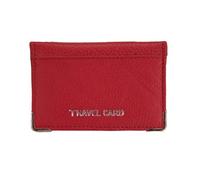 Prime Hide Red Leather Travel card Bus Pass holder
