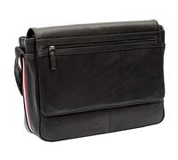 Prime Hide Retro Real Leather Shoulder Bag Small for Men | Cross Body | Messenger Bags | Black