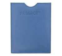 Prime Hide RFID Blocking Soft Leather Passport Holder (Blue) Slip-in Design, Secure RFID Protection, Fits EU/UK Passports