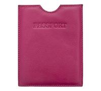 Prime Hide RFID Blocking Soft Leather Passport Holder, Slip-in Design, Secure RFID Protection, Fits EU/UK Passports(Berry)