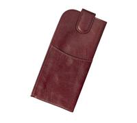 Prime Hide Single Leather Spectacle Glasses Case - Soft Designer Compact Slim | Womens | Men's - Maroon