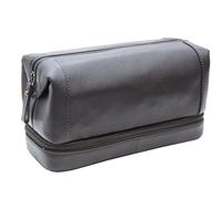 Prime Hide Soft Brown Leather Zipped Bottom Wash Bag Toiletry Bag