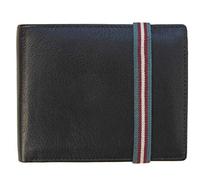 Prime Hide Texan RFID Blocking Men's Notecase Trifold Leather Wallet - with Security Elastic Strap Opening, 9 Card Slots Pemium Leathers - Black