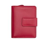 Prime Hide Woman's Leather Purse, Premimum Leathers Medium Sized, Ladies Soft Designer RFID Blocking Trifold - Red