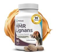 Prime HMR Lignans for Dogs - Enhancer for Overall Wellness, Immune Support for Dogs - Common Spruce Extract Dog Health - Digestion, & Coat Care - Peanut Butter, 90 Tablets,20mg