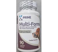 Prime HMR Lignans for Dogs - Multi-Formula Dog Vitamins for Medium Dogs - 20mg HMR Lignans, 2mg Melatonin,Milk Thistle - Helps Heart, Liver, Digestion Health, Dog Multivitamin, 90 Capsules