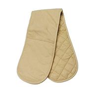 Prime Homewares Plain Colour Oven Gloves Double Heat Resistant - Oven Mitts for Baking - BBQ Cooking Gloves (Natural Beige)
