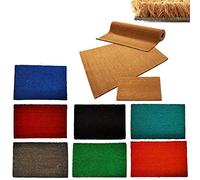Prime Homewares Rectangle Doormat | Full Plain Colour Design | Non-Slip PVC Backing | Heavy Duty Coir | Ideal for Indoor or Sheltered Outdoor Use | 40x60cm (Orange Coir)