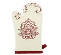 Prime Homewares® Single Oven Gloves Pot Holders Various Colours & Designs (Cream Henna)