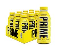 PRIME Hydration Lemonade| Electrolyte Enhanced for Ultimate Hydration | 250mg BCAAs | B Vitamins | Antioxidants | 720mg Electrolytes | 10.5% Coconut Water | 500mL Bottle |12 Pack