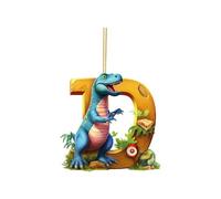 Prime Items Dinosaur 26 English Letters Christmas Tree Decorations, Alphabet Letter Pendant, Hanging Ornament, Home Party Decor