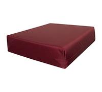 Prime Kingdom 4cm Thick Waterproof Seat Pad Garden Rattan Furniture Water Resistant Outdoor Indoor Foam Filled Cushion With Removable Fabric Zipper Cover (Burgundy, 50 x 48cm / 20" x 19")