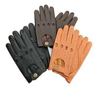Prime Leather PSS Ultimate Superior And Comfortable Men’s Cow Napa soft driving gloves unlined and Finger Holes For Breathability And Comfort (Brown 514, XL)