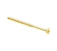 Prime-Line 9034862 Wood Screw, Flat Head Phillips, #6 X 2 in, Solid Brass, Pack of 25