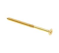Prime-Line 9035928 Wood Screw, Flat Head Phillips, 10 X 3 in, Solid Brass, Pack of 25