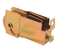 PRIME-LINE D 1515 Concave Edge Sliding Door Assembly with Runners, 1-14 in Dia X 516 in W, 1 Roller, Yellow zinc