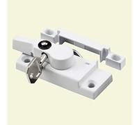 Prime-Line F 2624 Keyed Sash Lock with Keeper, 2-5/16 Inch Hole Centers, Diecast, White, Pack of 1