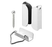 Prime-Line L 5814 Screen Hanger & Latch, 7/16 in, Aluminum Construction, White in Color, 2 Sets