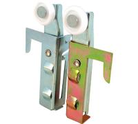 Prime-Line N 6548 N6548 Convex Edge Side Mount Door Assembly, 7/8 in Dia X 1/4 in W, 1 Roller, Mill, 2 Pack