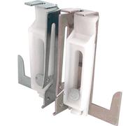 Prime-Line N 6549 1-1/2 in. Stamped Steel Housing with Nylon Guide Insert, Panel Wardrobe Door Guide for Acme and Stanley Doors (1 Pair)