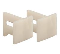 Prime-Line N 7015 2-Piece Adjustable Door Guide, 1-1/8 in L X 1-1/16 in W, Plastic, White