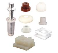 PRIME-LINE N 7539 Bi-fold Door Top Pivot Repair, Plastic Base Fits 3/8 in. Diameter, 7 Pairs Cap Assortment, Spring-Loaded, 1 Kit
