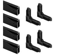 Prime-Line PL 7792 Screen Frame Kit, 5/16 in. x 3/4 in. x 48 in., Aluminum, Matte Black Finish, Includes Vinyl Spline and Matching Plastic Square-Cut Corners (1 Kit)