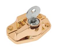 Prime-Line Products F 2534 Keyed Window Sash Lock, Brass Plated Die cast
