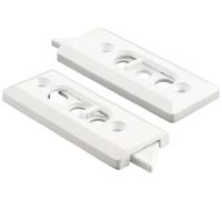 Prime-Line Products F 2728 Tilt Latch Pair, White Plastic Construction, Spring Loaded, 2-1/8 in. Hole Centers