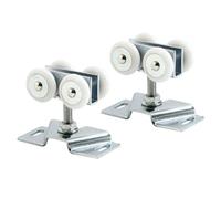 Prime-Line Products N 7449 Door Roller Assembly, 7/8 in, Convex, Plastic Tires, Steel Bracket & Ball Bearings, Pack of 2