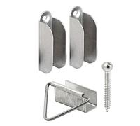 Prime-Line Products PL 7760 4 Top 2 Bottom Hangers & Latches with Screws, Mill Finish,(Pack of 2)
