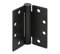 Prime-Line Products U 1158483 Door Hinge Commercial UL Adjustable Self-Closing Spring Hinge, 4-1/2 in. x 4-1/2 in. with Square Corners, 4 Hole per Leaf with Screw, Matte Black, 134 in. Ga. (3 Pack)