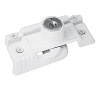 Prime-Line Products U 9933 Keyed Sash Lock, 2-1/4 in. Hole Centers, Zinc Diecast, White Finish