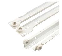 PRIME-LINE R 7211 17-3/4 in. White Painted Steel Bottom-Mount Self-Closing Drawer Slides (1-Pair)