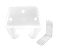 Prime-Line R 7223-A Drawer Track Guide Kit, 25/32 in. Plastic Construction, White Guide (2 Pack)
