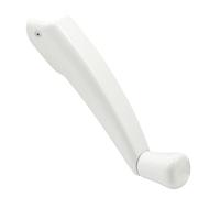 Prime-Line TH 22253 Folding Crank Handle for 11/32 in. Spindle Casement and Awning Window Operator - Low-Profile Design for Unobstructed Use of Blinds- Diecast Zinc, White Finish (Single Pack)