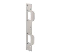Defender Security U 10385, Satin Nickel Door Strike, for Use with 5-1/2” and 6” Hole Spacing On Dead Latch and Deadbolt, Steel, 1 Pack