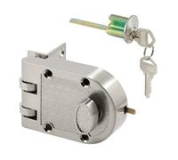 PRIME-LINE U 10817 Jimmy Proof Single Cylinder Deadlock, Die-Cast, Satin Nickel, 1 Pack