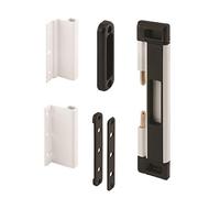 Prime-Line U 11037 Patio Door Deadbolt Lock, 8 in. Overall Height, Steel Bar, Surface (1 Kit), White/Black